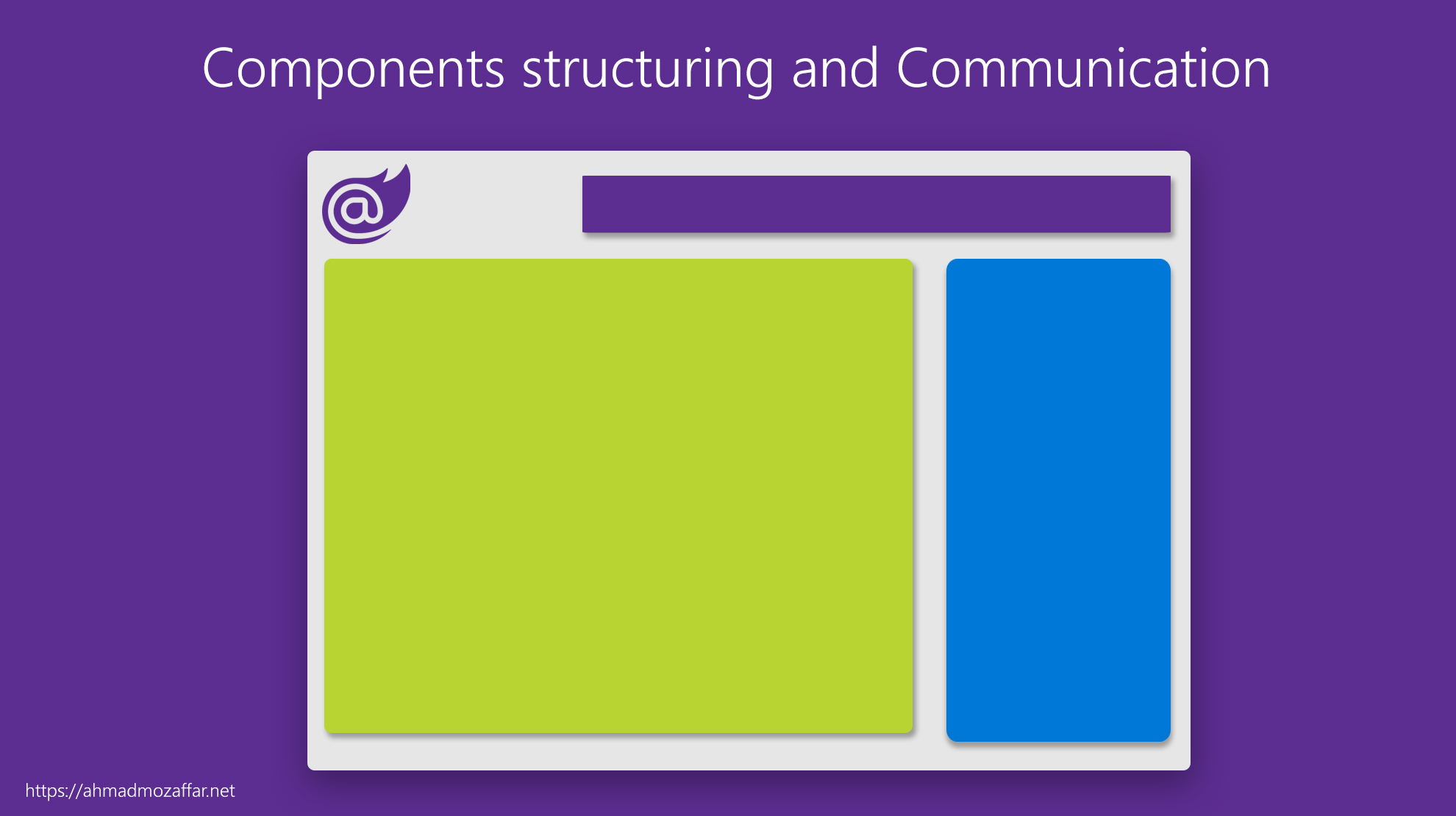 SPA in Blazor Components Structuring and Communication 